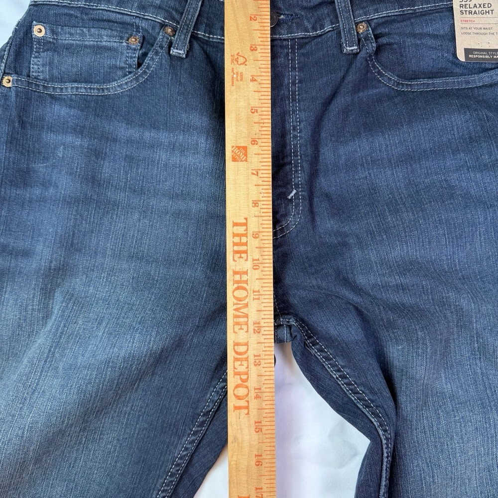 Levis 559 Relaxed Straight Jeans Mens 34x36 Dark Wash Blue Denim Pants 6042 - Picture 7 of 10